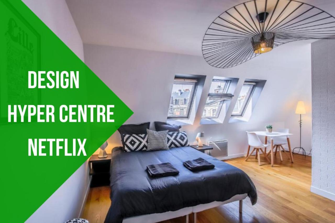 Appartement Design Hyper Centre Lille - Netflix Wifi Fibre - Parking Exterior foto